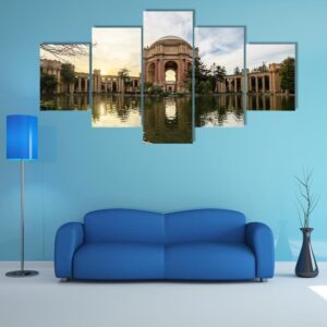 Sunset At The Palace Of Fine - Nature 5 Panel Canvas Art Wall Decor