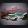 Sunset Beach reef - Space 5 Panel Canvas Art Wall Decor
