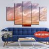 Sunset Beatiful Landscape - Nature 5 Panel Canvas Art Wall Decor