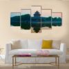 Sunset Over The Forbidden City In Beijing - Nature 5 Panel Canvas Art Wall Decor