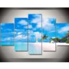Sunshine Beach 01 - Space 5 Panel Canvas Art Wall Decor