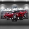Super Car 04 - Automative 5 Panel Canvas Art Wall Decor