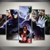 Super Hero Universe - Dc 5 Panel Canvas Art Wall Decor