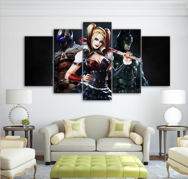 Super Hero - Dc 5 Panel Canvas Art Wall Decor Super Hero - Dc 5 Panel Canvas Art Wall Decor
