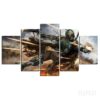 Super Hunter - Hunting 5 Panel Canvas Art Wall Decor