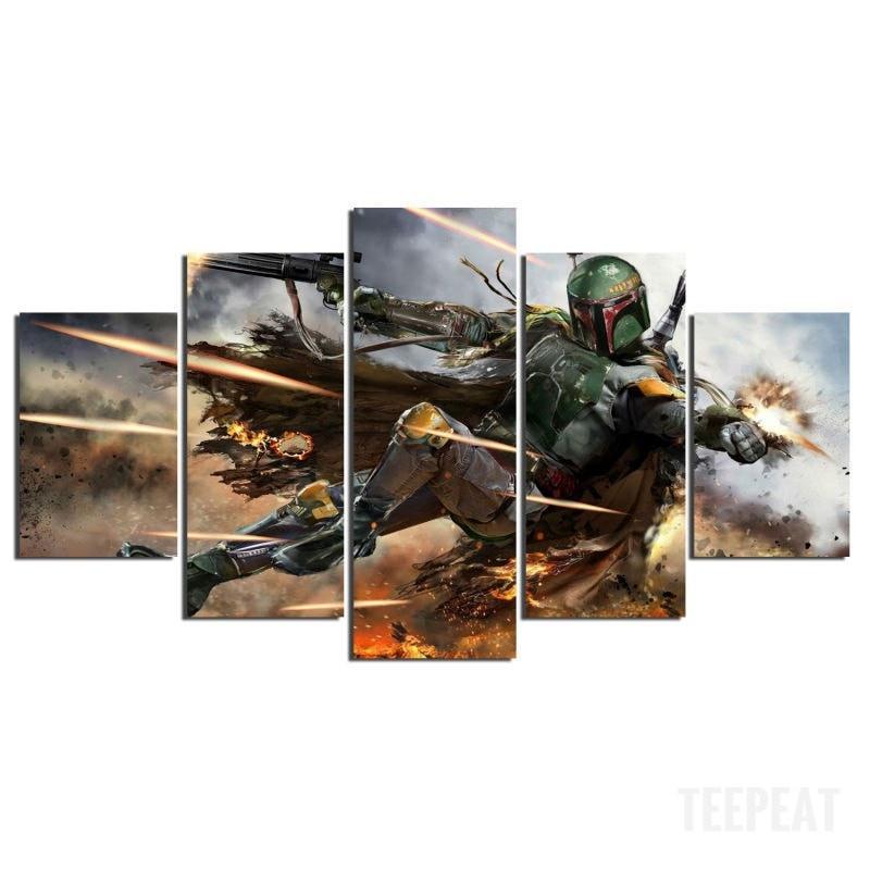 Super Hunter - Hunting 5 Panel Canvas Art Wall Decor Super Hunter - Hunting 5 Panel Canvas Art Wall Decor