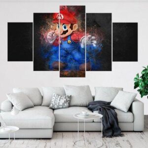 Super Mario 2 - Gaming 5 Panel Canvas Art Wall Decor