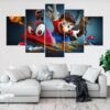 Super Mario 5 - Gaming 5 Panel Canvas Art Wall Decor