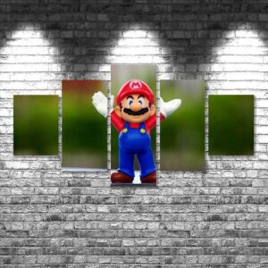 Super Mario - Anime 5 Panel Canvas Art Wall Decor
