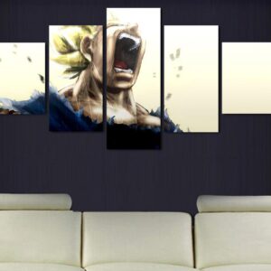 Super Saiyan - Anime 5 Panel Canvas Art Wall Decor