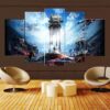 Super Starship Star Wars Movie - 5 Panel Canvas Art Wall Decor