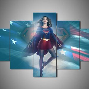 Supergirl 1 - Dc 5 Panel Canvas Art Wall Decor