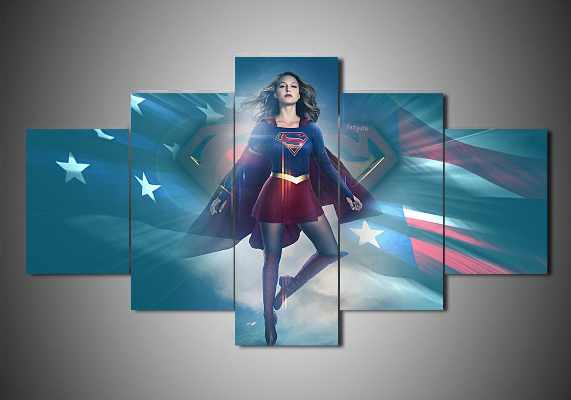 Supergirl 1 - Dc 5 Panel Canvas Art Wall Decor Supergirl 1 - Dc 5 Panel Canvas Art Wall Decor