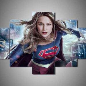 Supergirl 2 - Dc 5 Panel Canvas Art Wall Decor