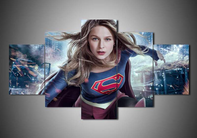 Supergirl 2 - Dc 5 Panel Canvas Art Wall Decor Supergirl 2 - Dc 5 Panel Canvas Art Wall Decor