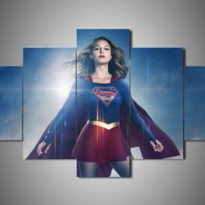 Supergirl 3 - Dc 5 Panel Canvas Art Wall Decor