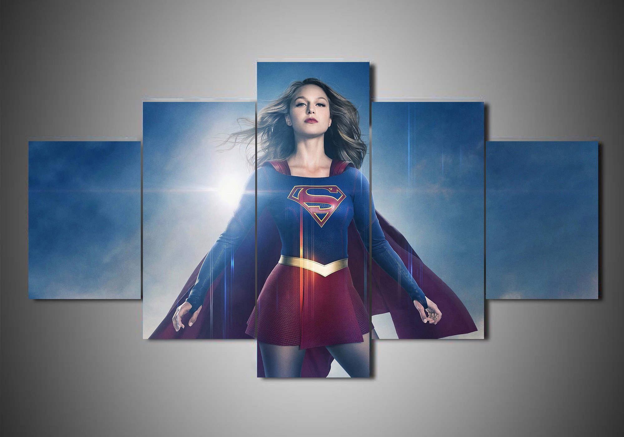 Supergirl 3 - Dc 5 Panel Canvas Art Wall Decor Supergirl 3 - Dc 5 Panel Canvas Art Wall Decor