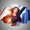 Supergirl 4 - Dc 5 Panel Canvas Art Wall Decor