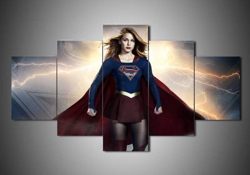 Supergirl - Dc 5 Panel Canvas Art Wall Decor Supergirl - Dc 5 Panel Canvas Art Wall Decor