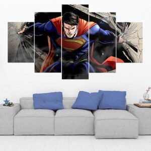Superman 10 - Dc 5 Panel Canvas Art Wall Decor
