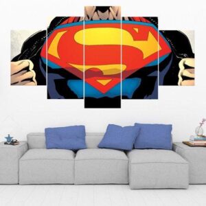 Superman 12 - Dc 5 Panel Canvas Art Wall Decor