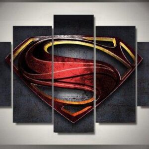 Superman 9 - Movie 5 Panel Canvas Art Wall Decor