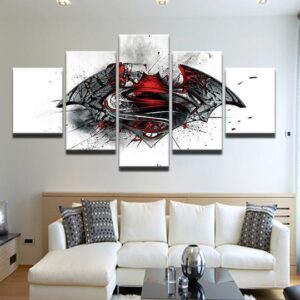 Superman Batman 82- Dc 5 Panel Canvas Art Wall Decor