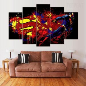 Superman Graffiti - Dc 5 Panel Canvas Art Wall Decor