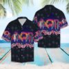 Surf Border Chest Hawaiian Shirt Summer Button Up