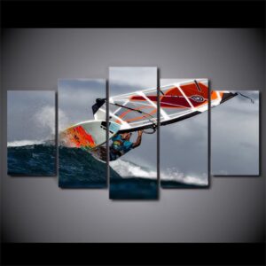 Surf Waves Group - Sport 5 Panel Canvas Art Wall Decor