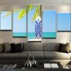Surfboard - Nature 5 Panel Canvas Art Wall Decor