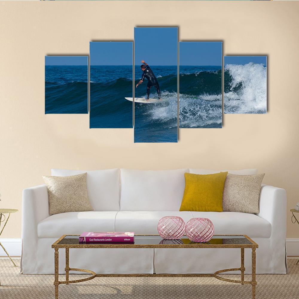 Surfers Enjoy The Surfing - Sport 5 Panel Canvas Art Wall Decor Surfers Enjoy The Surfing - Sport 5 Panel Canvas Art Wall Decor