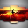 Surfing 1 - Sport 5 Panel Canvas Art Wall Decor