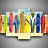 Surfing 2 - Sport 5 Panel Canvas Art Wall Decor
