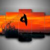 Surfing 3 - Sport 5 Panel Canvas Art Wall Decor