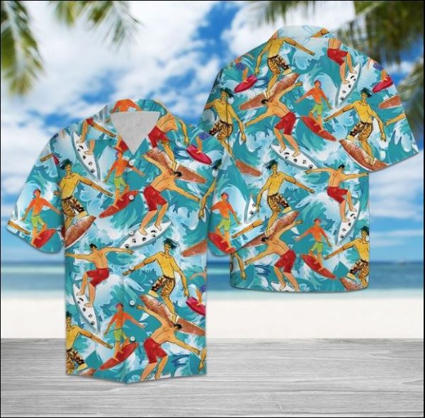 Surfing Lover Hawaiian Shirt Summer Button Up Surfing Lover Hawaiian Shirt Summer Button Up