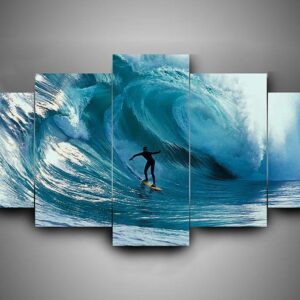 Surfing - Sport 5 Panel Canvas Art Wall Decor