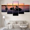 Swan 10 - Animal 5 Panel Canvas Art Wall Decor