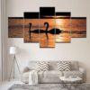 Swan 5 - Animal 5 Panel Canvas Art Wall Decor