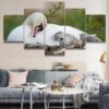 Swan 9 - Animal 5 Panel Canvas Art Wall Decor
