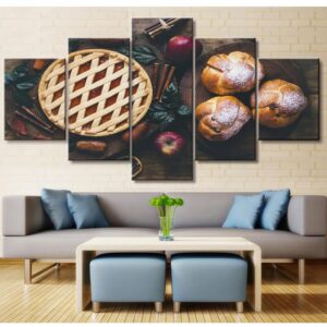 Sweetmeats Food 4 - Kitchen 5 Panel Canvas Art Wall Decor
