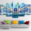 Swimming Pool Fitness Gym - Sport 5 Panel Canvas Art Wall Decor