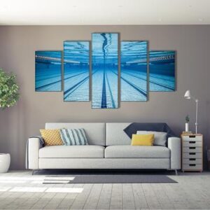Swimming Pool - Nature 5 Panel Canvas Art Wall Decor