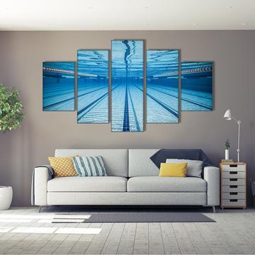 Swimming Pool - Nature 5 Panel Canvas Art Wall Decor Swimming Pool - Nature 5 Panel Canvas Art Wall Decor