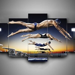 Swimming - Sport 5 Panel Canvas Art Wall Decor