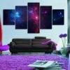 Swirling Landscape Of Stars - Space 5 Panel Canvas Art Wall Decor