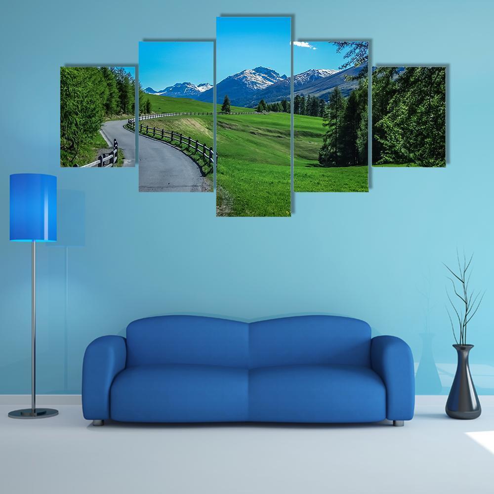 Swiss National Park - Nature 5 Panel Canvas Art Wall Decor Swiss National Park - Nature 5 Panel Canvas Art Wall Decor