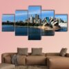 Sydney Australia City Skyline - Nature 5 Panel Canvas Art Wall Decor