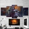 Sylvanas Windrunner 01 - Gaming 5 Panel Canvas Art Wall Decor