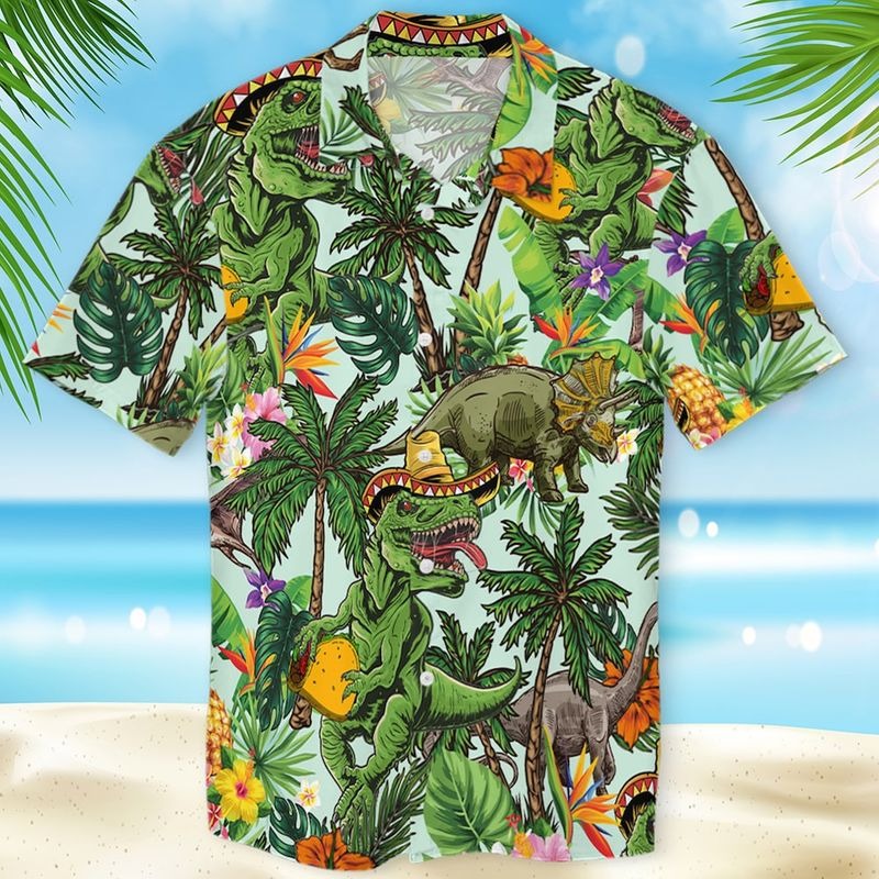 T-Rex Tropical Hawaiian Shirt T-Rex Tropical Hawaiian Shirt